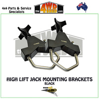 Universal High Lift Jack Holder Brackets - Black