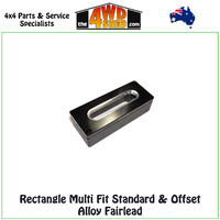 Rectangle Multi Fit Standard & Offset Alloy Fairlead - Black