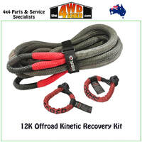 12K Offroad Kinetic Recovery Kit inc 2x 18K Soft Shackles