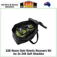 22K Heavy Duty Kinetic Recovery Kit inc 2x 24K Soft Shackles
