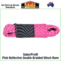 SaberPro® Pink Reflective Double Braided Winch Rope