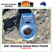6061 Aluminium Spliced Winch Thimble Polished Alloy