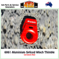 6061 Aluminium Spliced Winch Thimble Cerakote Red