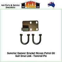 Superior Damper Bracket Nissan Patrol GU Suit Drag Link - Tapered Pin