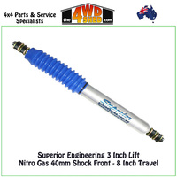 Superior 3 Inch Lift Nitro Gas 40mm Shock Front - 8 Inch Travel
