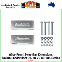 2-3" Alloy Front Sway Bar Extensions Toyota Landcruiser 76 78 79 80 105 Series