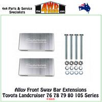 4-5" Alloy Front Sway Bar Extensions Toyota Landcruiser 76 78 79 80 105 Series
