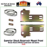 Superior 2.0 Shock Reservoir Mount Kit Toyota Landcruiser 200 Series & Nissan Navara NP300 - Front