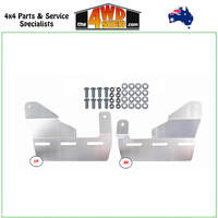 Superior 0 to -12 Offset Mudflap Brackets GXL Toyota Landcruiser 76 79 Series 2024+ Facelift Front