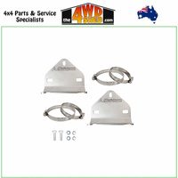 Superior Stainless Steel 2.0 & 2.5 Shock Remote Reservoir Mount Kit Toyota Landcruiser 76 78 79 200 Series - Rear