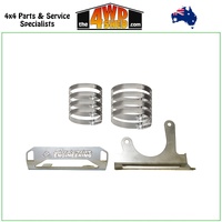 Superior 304 Stainless Steel 2.0 2.5 Shock Reservoir Mount Kit Toyota Landcruiser 76 78 79 Series - Front