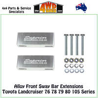 0-2" 0-50mm Billet Series 6061-T6 Alloy Sway Bar Extensions Landruiser 76 78 79 80 105 Series - Front