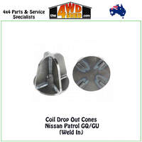 Weld In Coil Drop Out Cones Nissan Patrol GQ GU PAIR