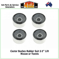 Caster Bushes Rubber to suit 2-3" Lift Nissan or Toyota