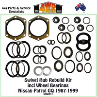 Swivel Hub & Wheel Bearing Rebuild Kit Nissan GQ 1987-1999