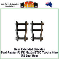 Rear Extended Shackles Ford Ranger PJ PK Mazda BT50 Toyota Hilux IFS Leaf Rear