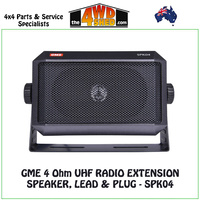 GME 4 Ohm 3 Watt UHF Radio Extension Speaker, Lead & Plug