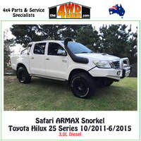 Safari ARMAX Snorkel Toyota Hilux 25 Series 10/2011-6/2015 3.0L Diesel