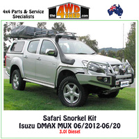 Safari V-Spec Snorkel Isuzu DMAX MUX 3.0L Diesel 06/2012-06/2020