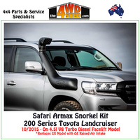 Safari Armax Snorkel Toyota Landcruiser 200 Series 4.5l Diesel 10/2015-On