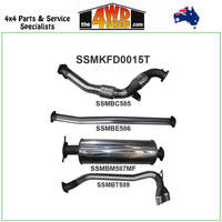 Ford Ranger PX Dual Cab 3.2L CRD NON-DPF 3 inch Exhaust With Cat Twin Tip Side Exit