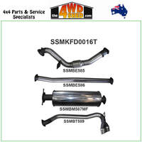 Ford Ranger PX Dual Cab 3.2L CRD NON-DPF 3 inch Exhaust Without Cat Twin Tip Side Exit