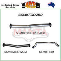 Ford Ranger PX2 PX3 Dual Cab 3.2L CRD DPF 3 inch Exhaust DPF Back