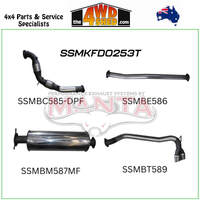 Ford Ranger PX2 PX3 Dual Cab 3.2L CRD DPF 3 inch Exhaust Turbo Back With Cat Twin Tip Side Exit