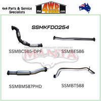 Ford Ranger PX2 PX3 Dual Cab 3.2L CRD DPF 3 inch Exhaust Turbo Back With Cat Hotdog