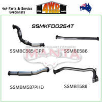 Ford Ranger PX2 PX3 Dual Cab 3.2L CRD DPF 3 inch Exhaust Turbo Back With Cat Hotdog Twin Tip Side Exit