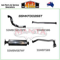 Ford Ranger PX2 PX3 Dual Cab 3.2L CRD DPF 3 inch Exhaust Turbo Back Without Cat Twin Tip Side Exit