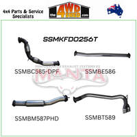 Ford Ranger PX2 PX3 Dual Cab 3.2L CRD DPF 3 inch Exhaust Turbo Back Without Cat Hotdog Twin Tip Side Exit