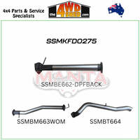 Ford Ranger Next Gen T6.2 V6 3.0L DPF 3 inch Exhaust DPF Back Single Tip