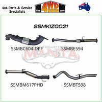 Isuzu DMAX 3.0L CRD 2021-On 3 inch Exhaust Turbo Back With Cat With Hotdog