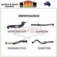 Mazda BT50 3.0L CRD DPF 2020-On 3 inch Exhaust Turbo Back With Cat With Hotdog