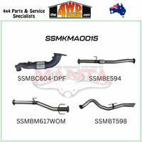 Mazda BT50 3.0L CRD DPF 2020-On 3 inch Exhaust Turbo Back With Cat No Muffler