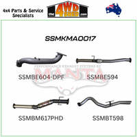 Mazda BT50 3.0L CRD DPF 2020-On 3 inch Exhaust Turbo Back No Cat with Hotdog