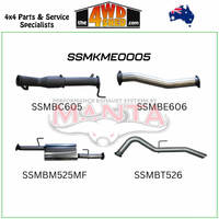 Mercedes X-Class 2.3L 3 Inch Turbo Back Exhaust System without Cat, with Muffler