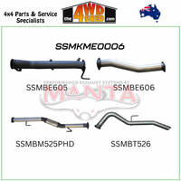 Mercedes X-Class 2.3L 3 Inch Turbo Back Exhaust System without Cat, with Hotdog