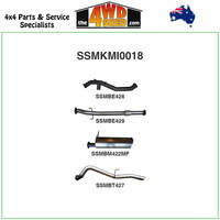 Mitsubishi Triton MQ MR 2.4l 3 Inch Exhaust Turbo Back without Cat Muffler