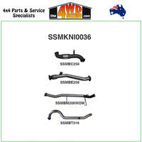 Nissan Patrol GU UTE 3.0L Turbo Diesel 2008-2017 3 inch Exhaust with Cat Centre without Muffler