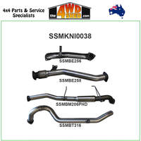Nissan Patrol GU UTE 3.0L Turbo Diesel 2008-2017 3 inch Exhaust without Cat Centre Hotdog