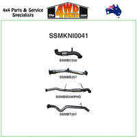 Nissan Patrol GU ZD30 3.0L Turbo Diesel 2000-2006 3 inch Exhaust with Cat Centre Hotdog