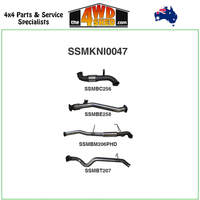 Nissan Patrol GU ZD30 3.0L Turbo Diesel 2007-2017 3 inch Exhaust with Cat Centre Hotdog