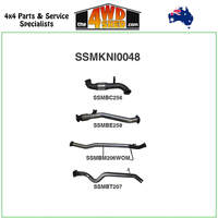 Nissan Patrol GU ZD30 3.0L Turbo Diesel 2007-2017 3 inch Exhaust with Cat Centre without Muffler