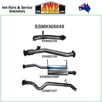 Nissan Patrol GU ZD30 3.0L Turbo Diesel 2007-2017 3 inch Exhaust without Cat Centre Muffler