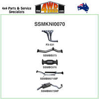 Nissan Patrol GU 4.8L 2.5 inch Exhaust Full System with Centre & Rear Muffler