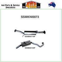 Nissan Patrol GU 4.8L 2.5 inch Exhaust System Off E- Pipe Centre & Rear Muffler