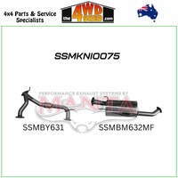 Nissan Patrol Y62 V8 5.6L 3 inch Exhaust Mid Section - with Centre Muffler