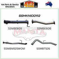 Nissan Navara D23 NP300 2.3L DPF 2015-On 3 inch Turbo Back Exhaust System Without Cat, WOM